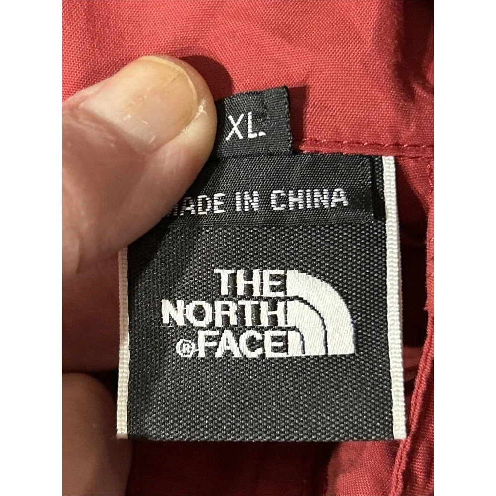 The North Face Windbreaker Jacket Men’s Large Red Hooded Full Zip